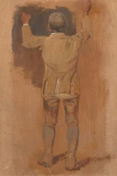Studio di un groom, visto da dietro