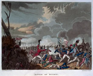 Battaglia di Busaco il 27 settembre 1810, inciso da J.C. Stadler, pubblicato 1818