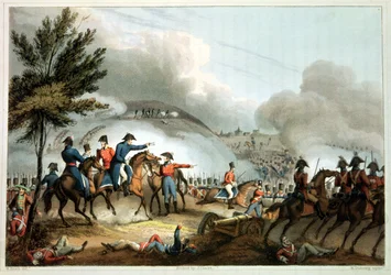 Battaglia di Salamanca, 22 luglio 1812, inciso da J. Clarke, colorato da M. Dubourg