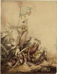 Portabandiera mamelucco in combattimento, 1818