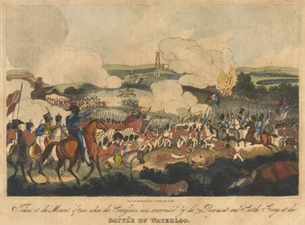 Preso nel momento in cui i corazzieri furono circondati dal 79° Reggimento e dagli Scotch Greys alla Battaglia di Waterloo, 18 giugno 1815