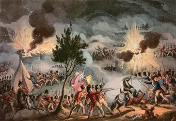 La sortita da Bayonne, alle tre del mattino, il 14 aprile 1814, inciso da Thomas Sutherland