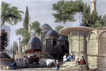 Fontana e Moschea di Chahzade, inciso da Roberts Sands