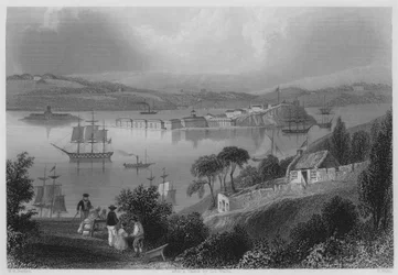 La Baia di Cork, ora Queenstown (incisione)