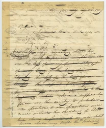 Bozza di lettera di William H. Ashley, Washington, inizia -“Caro Genl, sono arrivato qui una settimana fa . . .”