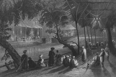 Caffè a Damasco, su un ramo del Barrada, l