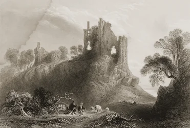Castello di Carrigogunnell, vicino a Limerick, contea di Limerick, Irlanda, da 