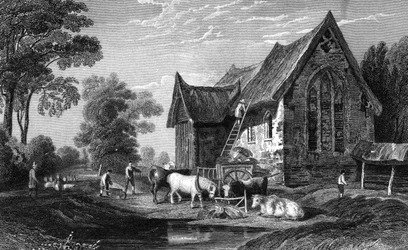 Abbazia di Coggeshall, Essex, pubblicato da George Virtue, 1833