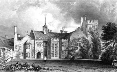 Horeham Hall, vicino a Thaxted, Essex, inciso da John Carr Armytage, 1831