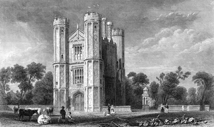 Leighs Priory, Essex, inciso da E. Young, 1832