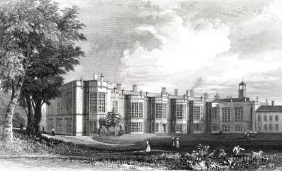 New Hall, vicino a Chelmsford, Essex, inciso da William Watkins, c.1832