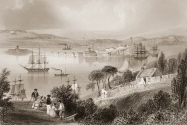 La baia di Cork (ora Cobh), contea di Cork, Irlanda, da 