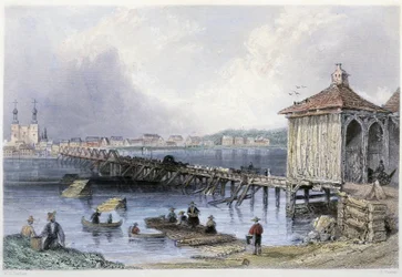 Vista di un ponte sul fiume Richelieu a St John