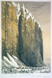Il bivacco, Capo Seppings, inciso da Charles Haghe, pubblicato nel 1850
