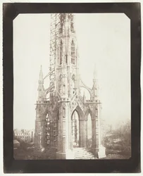 Monumento a Scott in costruzione