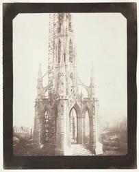 Monumento a Scott in costruzione
