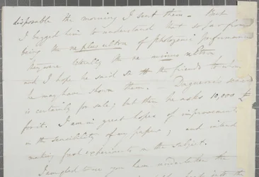 Lettera firmata da William Henry Fox Talbot a James David Forbes, 1839