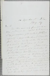 Lettera firmata da William Henry Fox Talbot a James David Forbes, 1839