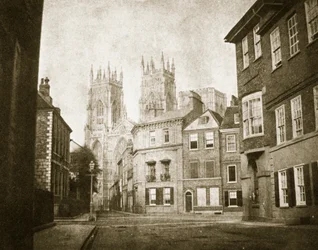 Facciata ovest, York Minster, da Lendall Street, 1845