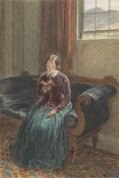 Una signora che legge, chiamata Mrs William Hunt