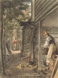 Il carpentiere del Dr. Munro al lavoro