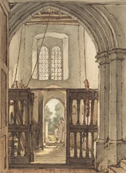 Interno del campanile della chiesa di Bushey