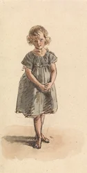 Giovane ragazza a piedi nudi