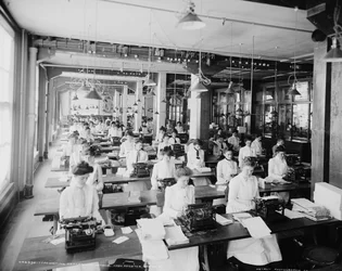 Dipartimento di dattilografia, National Cash Register, Dayton, Ohio, 1902