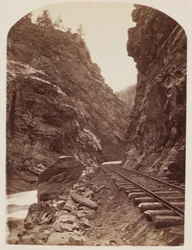 Vista di una ferrovia nelle Montagne Rocciose, c.1865