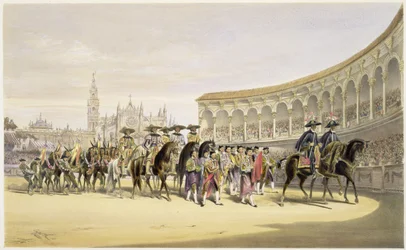 Ingresso dei toreri in processione, 1865