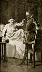 Knox sul letto di morte, novembre 1572, illustrazione da 