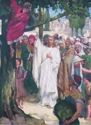 Zaccheo, da Il Libro delle Immagini della Bibbia pubblicato da Thomas Nelson, c.1950