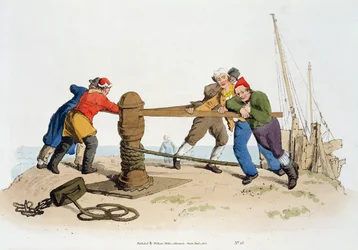Pescatori a un argano, da 