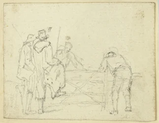 Cinque figure al cancello