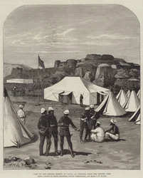 Campo della missione britannica a Kabul, a Jumrood, vicino al Passo Khyber