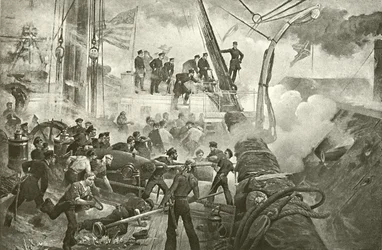 Farragut a Mobile Bay (incisione)