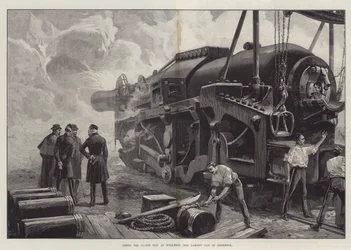 Sparare con il cannone da 111 tonnellate a Woolwich