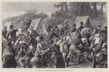 Sulla strada per Klondike, scena vicino al molo, Dyea