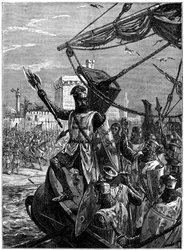 Riccardo I, Cuor di Leone che sbarca a Giaffa, settembre 1191