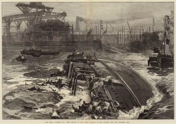 Il grande disastro al varo di una nave sul Clyde, affondamento della Daphne, con duecento uomini