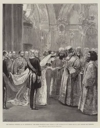 Il matrimonio imperiale a San Pietroburgo, la sposa riceve l