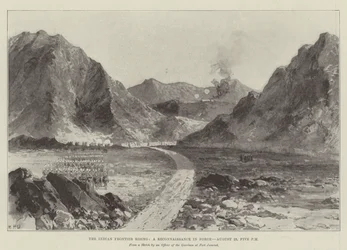 La rivolta della frontiera indiana, una ricognizione in forza, 23 agosto, cinque del pomeriggio