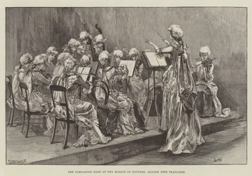 La banda di Pompadour al Masque of Flowers, Grande Fête Française