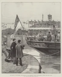 La regina a Manchester, Sua Maestà, nello yacht dell