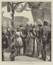 Il matrimonio reale, ricevimento del Duca e della Duchessa di Edimburgo e della Principessa Maria a Sigmaringen
