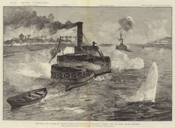 La guerra in Sudan, la ricognizione di Sir Charles Wilson a Khartoum, conflitto con il nemico di fronte a Omdurman