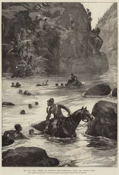 La guerra Zulu, ritirata dei fuggitivi da Isanhlwana attraverso il fiume Buffalo