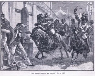 I ribelli Sepoy a Delhi 1857 d.C.