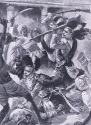 Il secondo soccorso di Lucknow, illustrazione da 