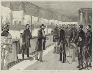 Visita del Chedivè al Duca di Connaught a bordo della HMS Helicon